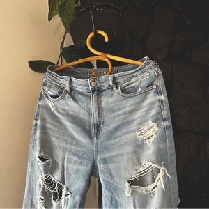 American Eagle Stretch Waistband
Mom Jean ripped jean